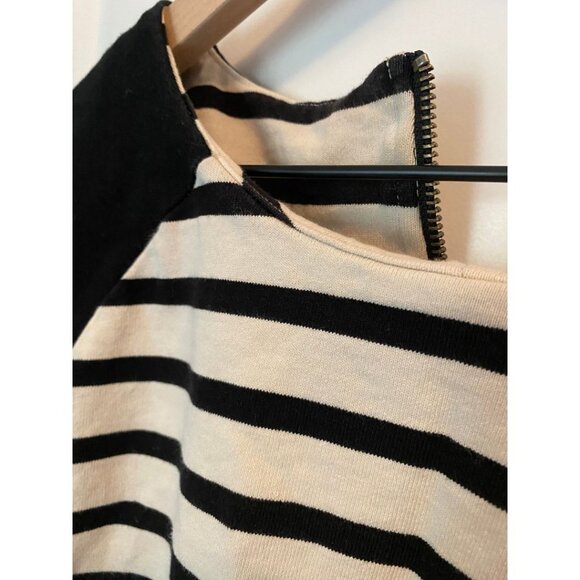 J.Crew Raglan Sailor Women's Top Navy Black and Cream Striped Size Small - Picture 7 of 7